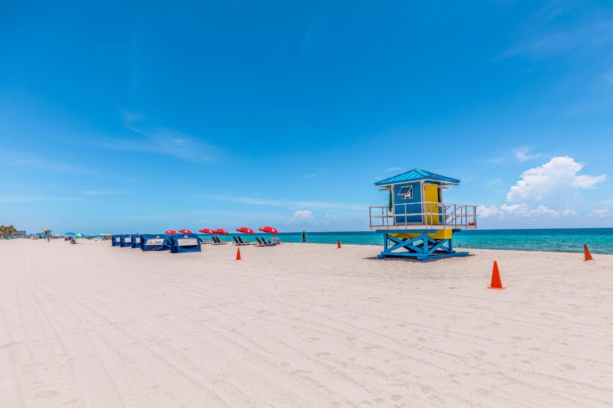 Stylish Private Beach Condo In Hollywood Fl, 3Min Walk To Hollywood Beach מראה חיצוני תמונה